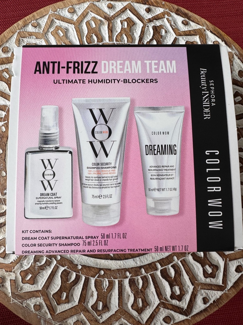 COLOR WOW Anti-Frizz Dream Team 3-Piece Hair Set New in Box